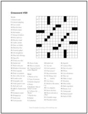 Crossword Puzzle #59 | Print it Free
