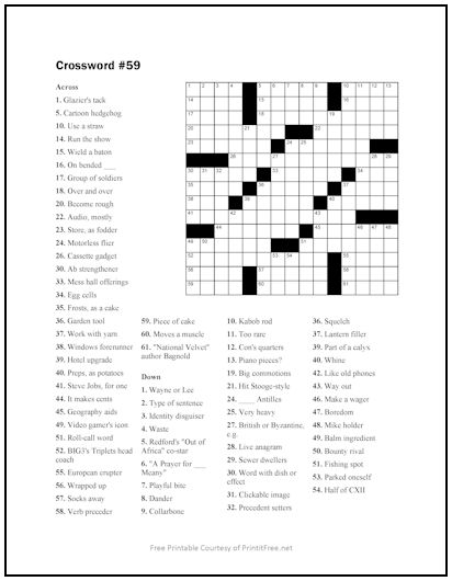 Crossword Puzzle #59