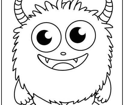 Furry Monster Coloring Page