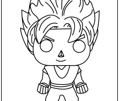 Funko Goku Coloring Page
