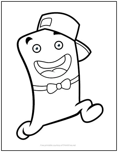 Gumby's Cousin Coloring Page