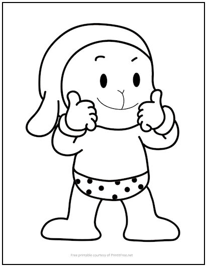 Leroy Giving Thumbs-Up Coloring Page