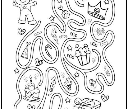 Boy's Birthday Party Maze