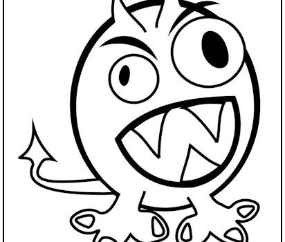 Mini Monster Coloring Page