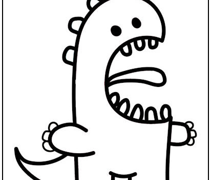 Picasso Dinosaur Coloring Page