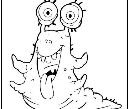 Slug Monster Coloring Page