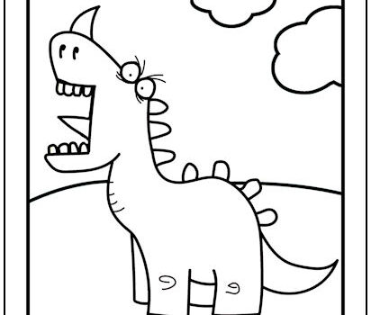 Wild Dinosaur Coloring Page