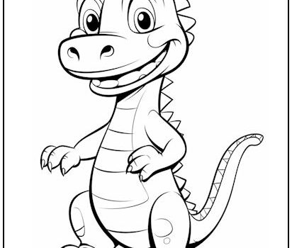 Baby Dinosaur Coloring Page