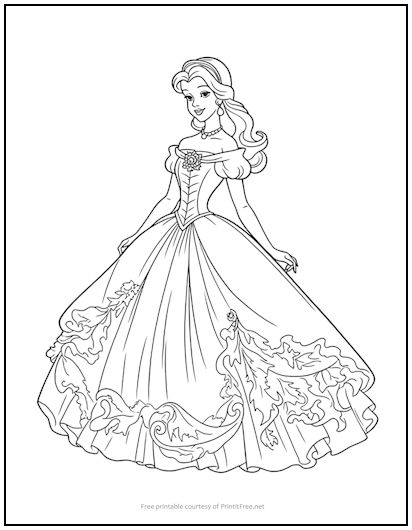 Princess coloring pages 