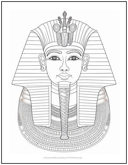 King Tut Coloring Page