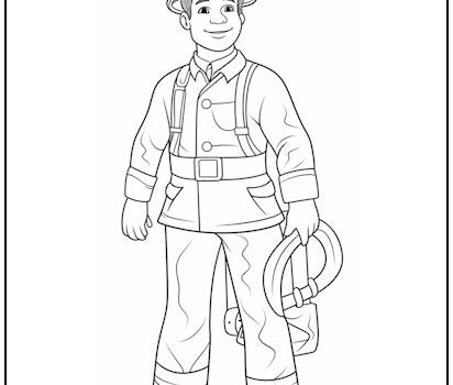 Fireman Coloring Page