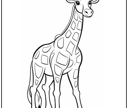 Giraffe Coloring Page