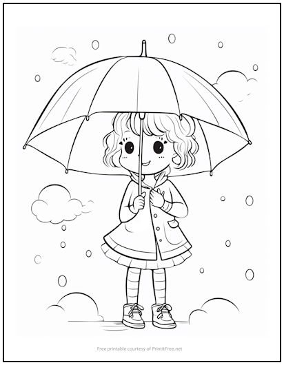 Girl In The Rain Under An Umbrella. Pop Art Retro Vector Illustration  Drawing Royalty Free SVG, Cliparts, Vectors, and Stock Illustration. Image  129398231.