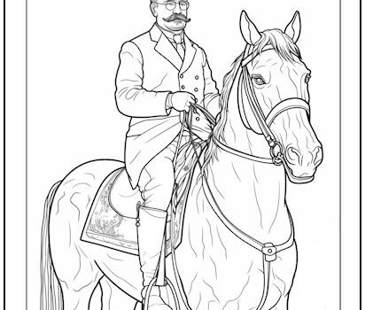 Teddy Roosevelt Coloring Page