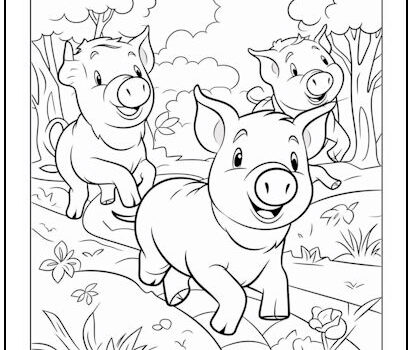 Three Little Pigs Coloring Page