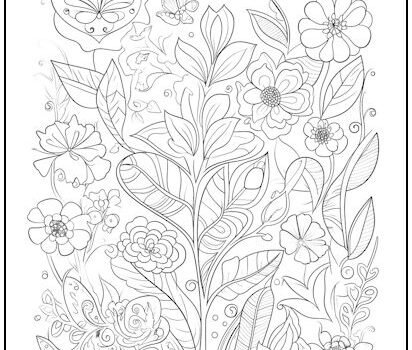 Dainty Flowers Coloring Page