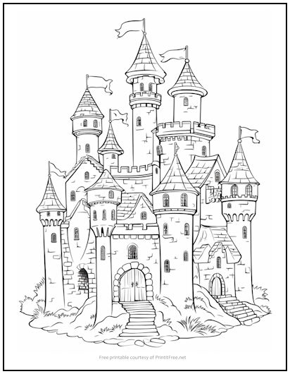 Fairytale Castle Coloring Page