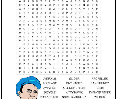 Wright Brothers Word Search Puzzle