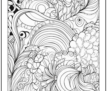 Zendoodle Flowers Coloring Page