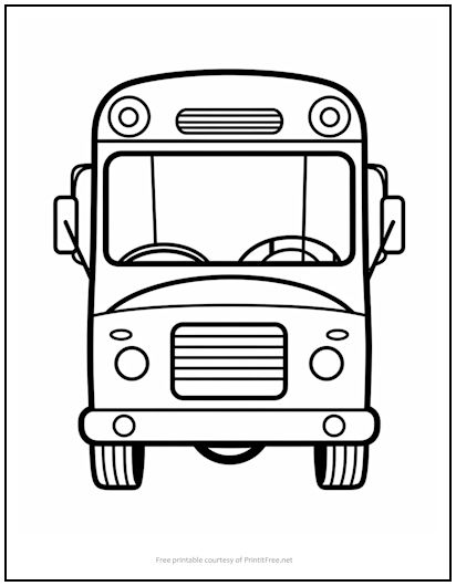 School Bus Coloring Page