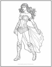 Wonder Woman Coloring Page | Print it Free