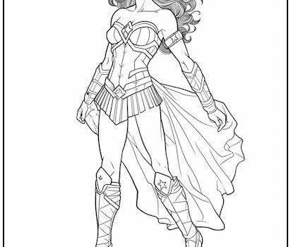 Wonder Woman Coloring Page