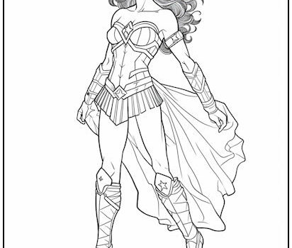 Wonder Woman Coloring Page Wonder Woman Coloring Page