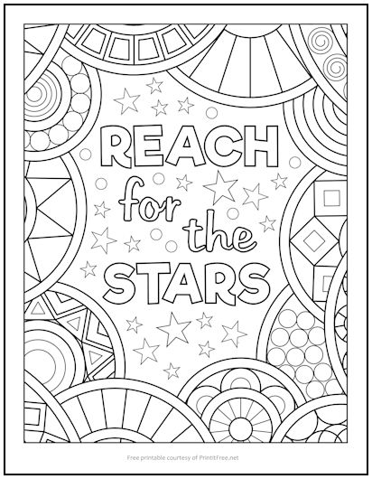 Reach for the Stars Coloring Page