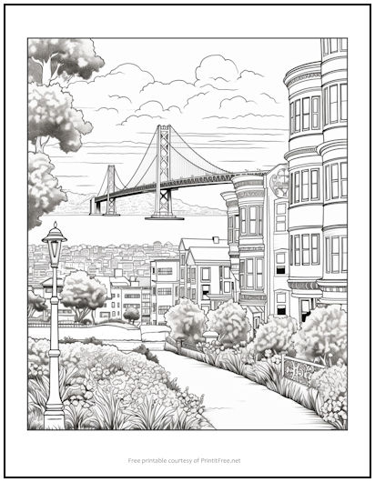 San Francisco Coloring Page