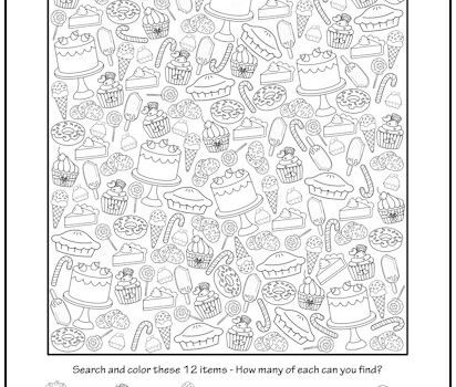 I Spy Sweets Picture Activity