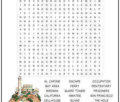 Alcatraz Word Search Puzzle