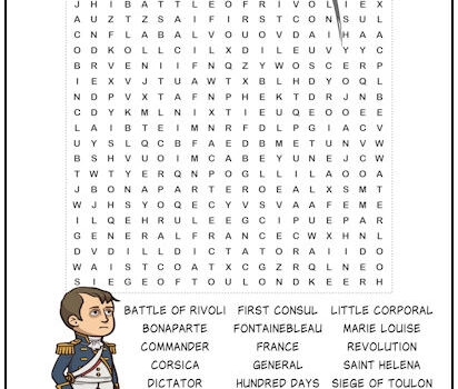 Napoleon Word Search Puzzle