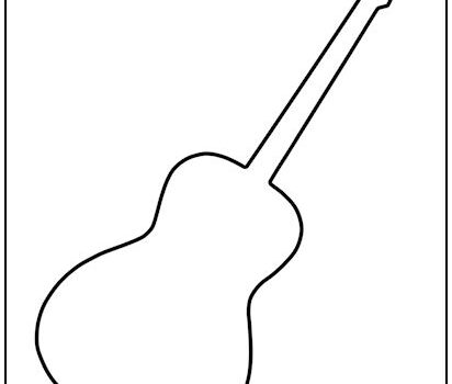 Acoustic Guitar Cutout Shape Large