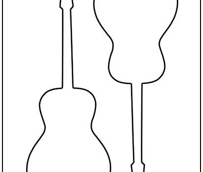 Acoustic Guitar Cutout Shapes Medium