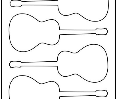 Acoustic Guitar Cutout Shapes Small
