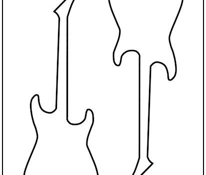 Electric Guitar Cutout Shapes Medium