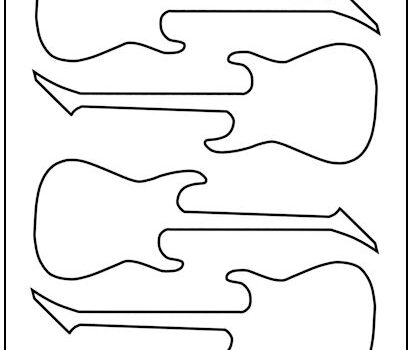 Electric Guitar Cutout Shapes Small