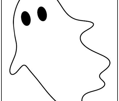 Flying Ghost With Eyes Cutout Shape Large