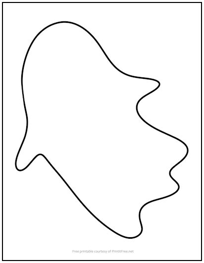 Flying Ghost No Eyes Cutout Shape Large