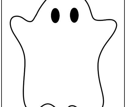 Scary Ghost With Eyes Cutout Shape Large