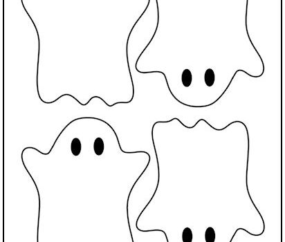 Scary Ghost With Eyes Cutout Shapes Small