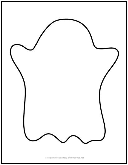 Scary Ghost No Eyes Cutout Shape Large