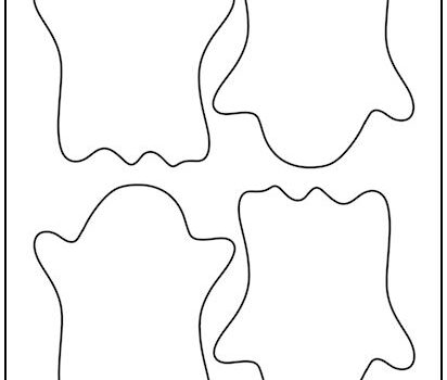 Scary Ghost No Eyes Cutout Shapes Small
