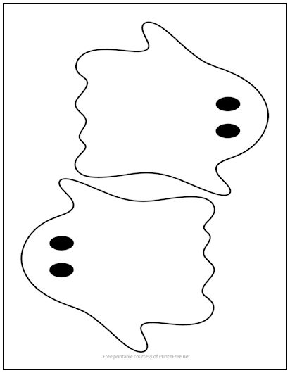 Waving Ghost with Eyes Cutout Shape Medium