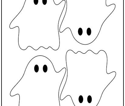 Waving Ghost with Eyes Cutout Shape Small