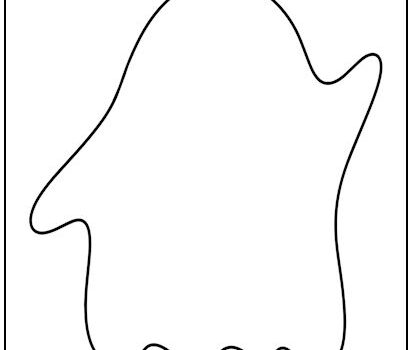 Waving Ghost No Eyes Cutout Shape Large