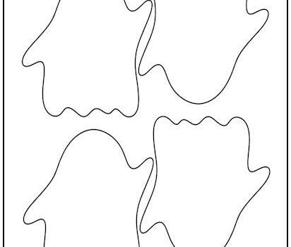 Waving Ghost No Eyes Cutout Shape Small