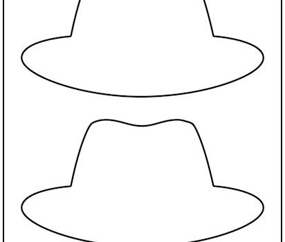Men's Hat Cutout Shapes Medium