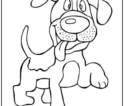 Silly Dog Coloring Page