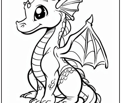 Stately Dragon Coloring Page Stately Dragon Coloring Page